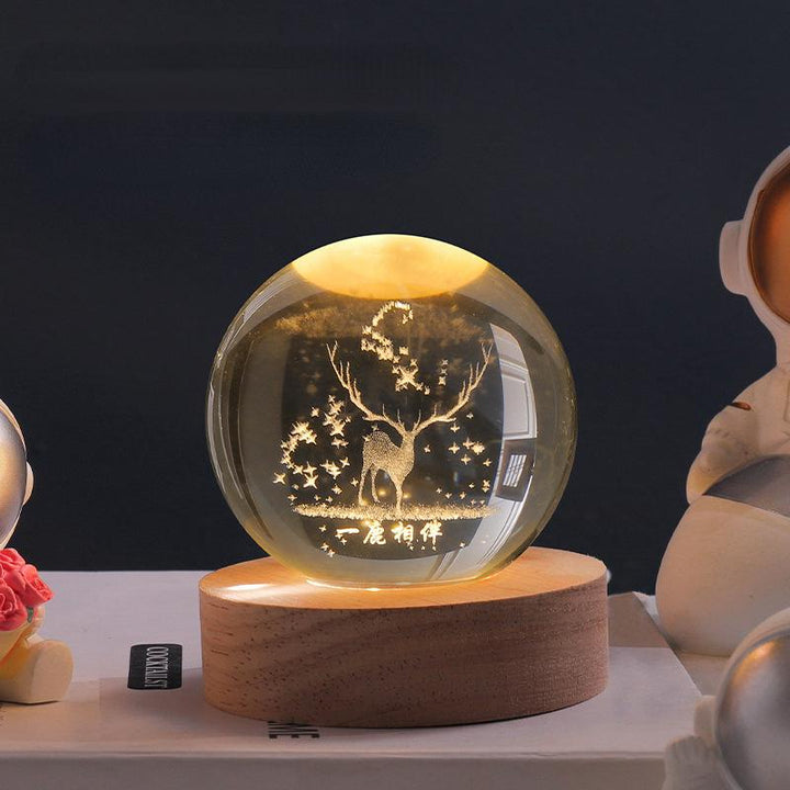 Crystal Ball Night Light | 3D Engraved Ambient Lamp 9