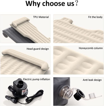 Custom Car Mattress | Inflatable Air Bed with Electric Pump & Headrest | Comfortable Sleeping Solution for Travel and Camping 2