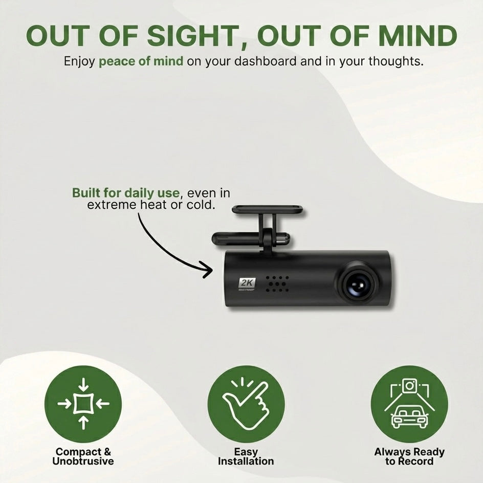 1080P Dash Cam | 170° Wide Angle | Sony Starvis Night Vision | G-Sensor | Voice Alerts | Loop Recording