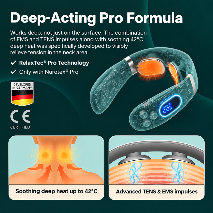Neck Massager 14-in-1 | Multiple Heat and Vibration Modes | Compact Portable Design for Neck, Shoulders and Back Relief