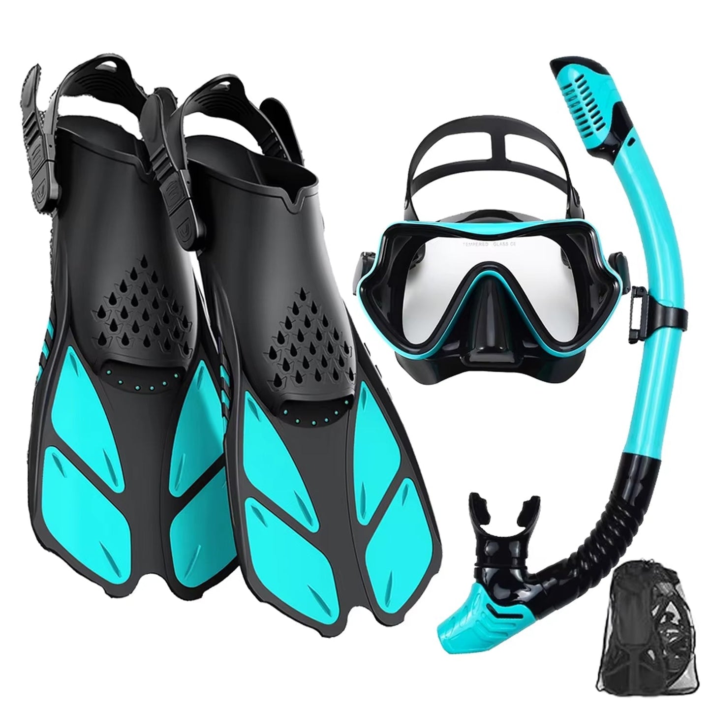 DeepBrez | Snorkel Set with 180° Panoramic Mask & Dry Top Design | Comfortable Fit for Underwater Exploration 3