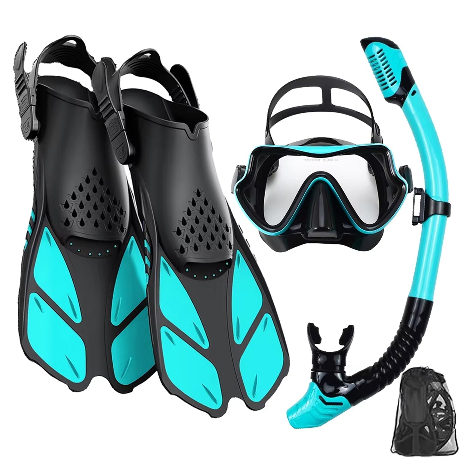 DeepBrez | Snorkel Set with 180° Panoramic Mask & Dry Top Design | Comfortable Fit for Underwater Exploration 3