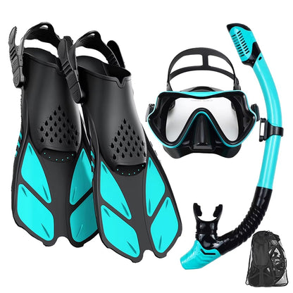 DeepBrez | Snorkel Set with 180° Panoramic Mask & Dry Top Design | Comfortable Fit for Underwater Exploration 3