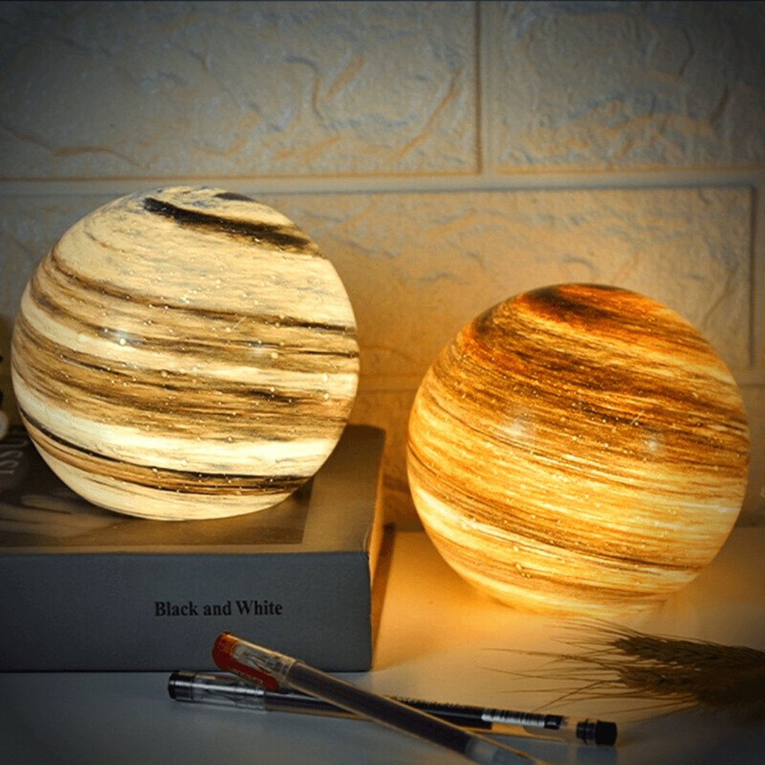 Designer Lamp | Sculptural Planet Globe Light