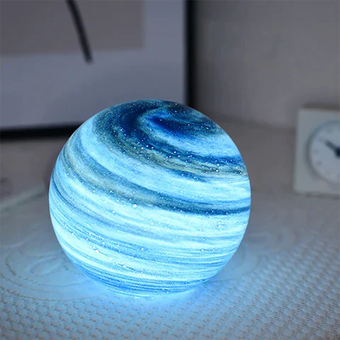 Designer Lamp | Sculptural Planet Globe Light