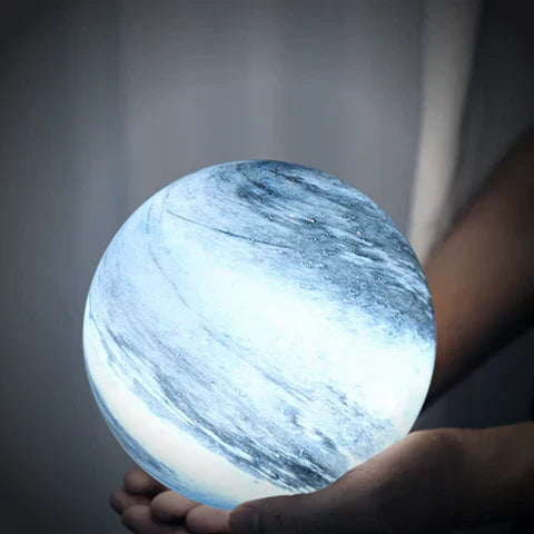 Designer Lamp | Sculptural Planet Globe Light