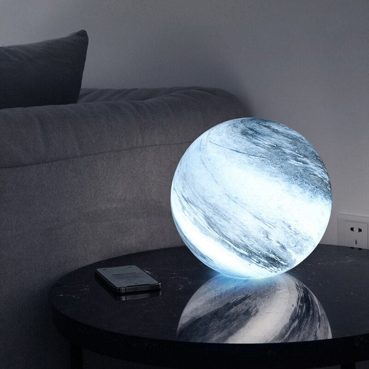 Designer Lamp | Sculptural Planet Globe Light