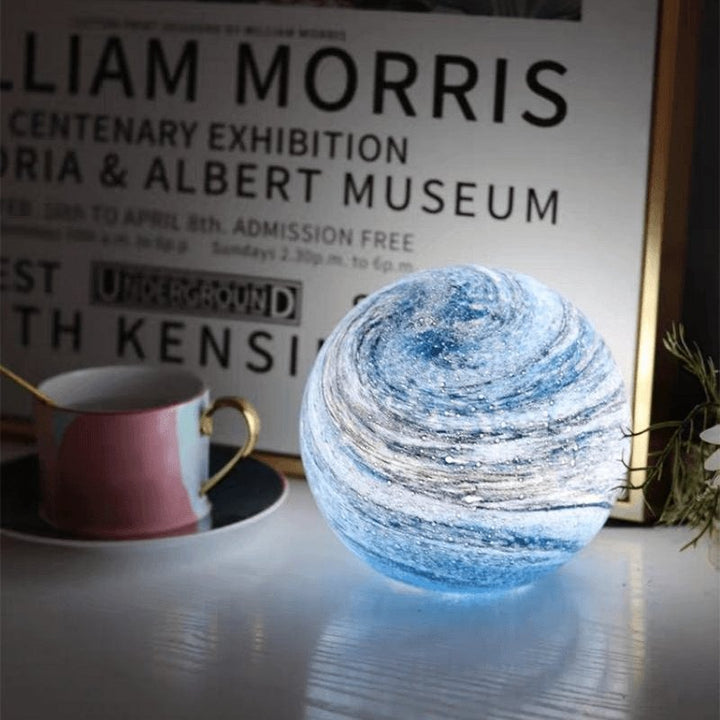 Designer Lamp | Sculptural Planet Globe Light