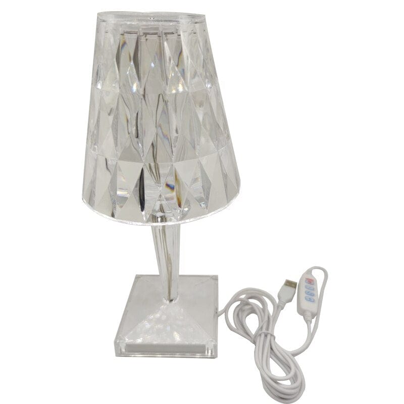 Diamond Pattern Table Lamp | Minimalist Desk Decor 0