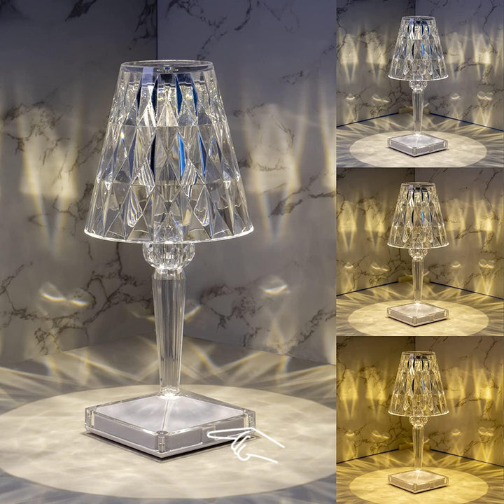 Diamond Pattern Table Lamp | Minimalist Desk Decor 1