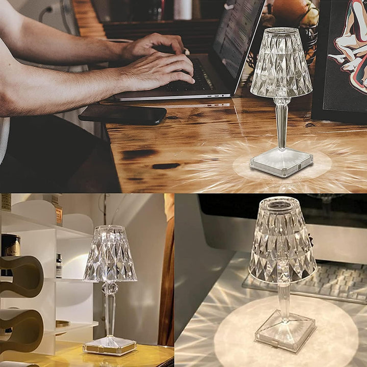 Diamond Pattern Table Lamp | Minimalist Desk Decor 5