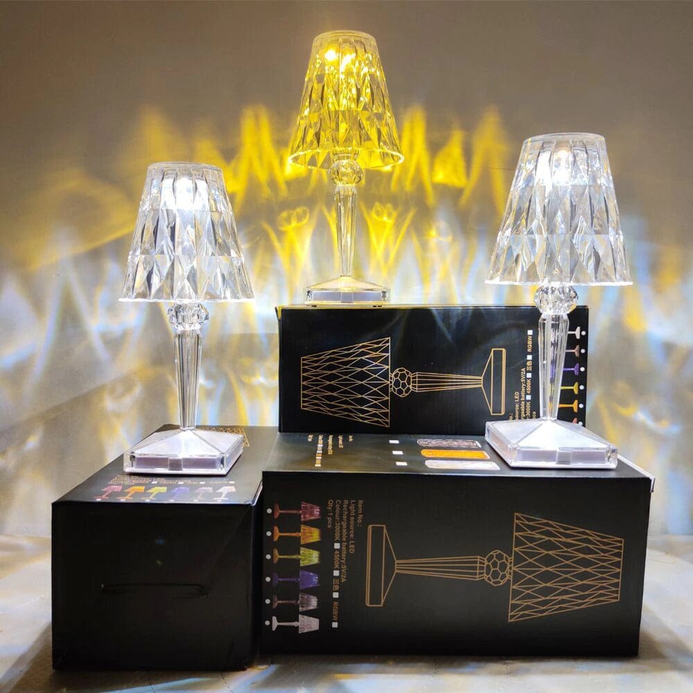 Diamond Pattern Table Lamp | Minimalist Desk Decor 8