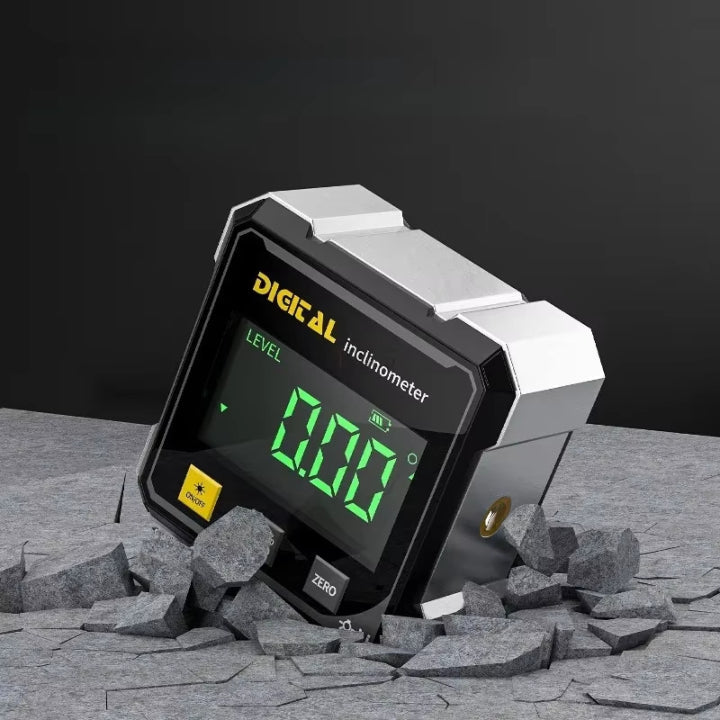Digital Angle Gauge with Laser &amp; Magnetic Base | LED Inclinometer Design