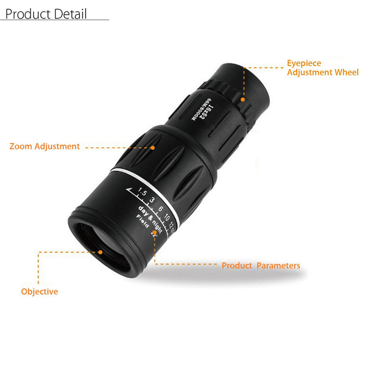 Digital Binocular Lens | 16x52 With A Phone Clamp Mount