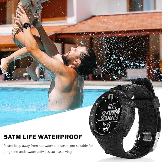Digital Sports Watch | LED Backlight | Waterproof | Shock-Resistant | Alarm &amp; Stopwatch