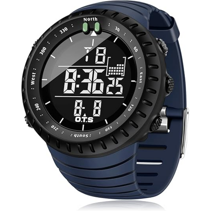 Digital Sports Watch | LED Backlight | Waterproof | Shock-Resistant | Alarm &amp; Stopwatch