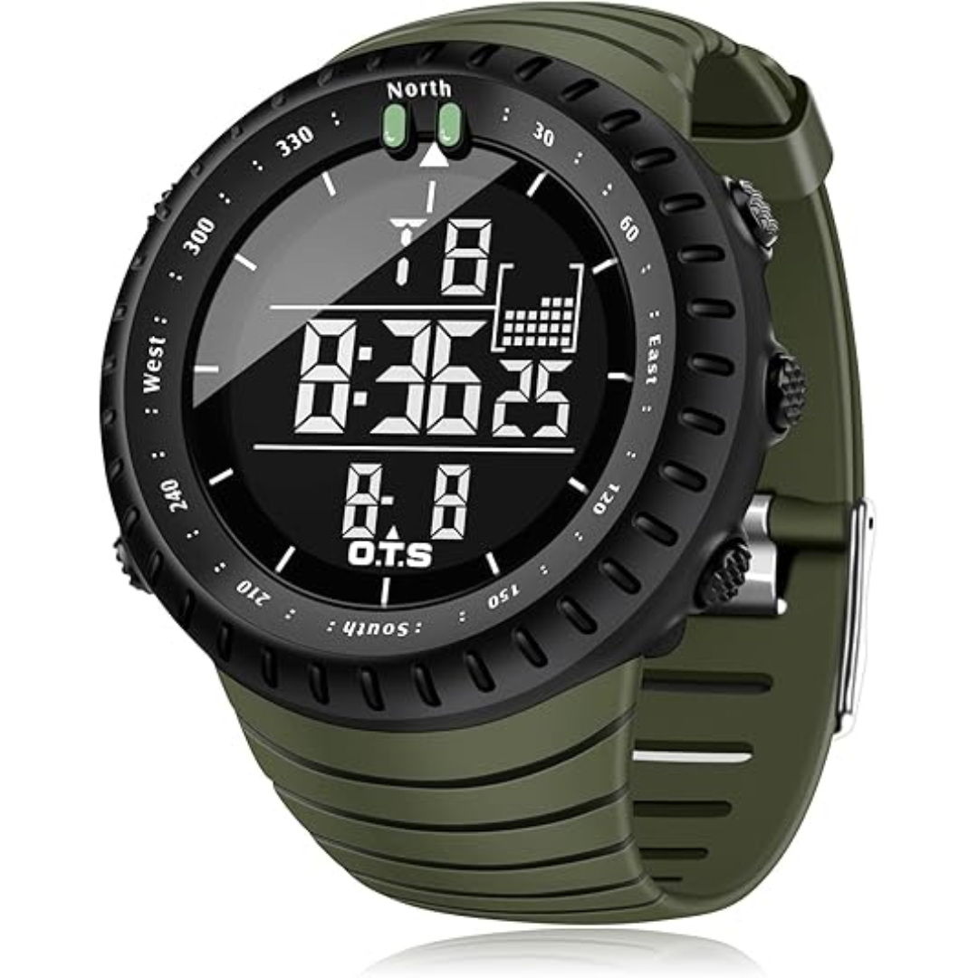 Digital Sports Watch | LED Backlight | Waterproof | Shock-Resistant | Alarm &amp; Stopwatch