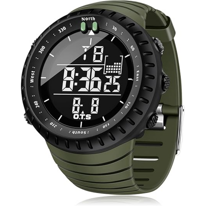 Digital Sports Watch | LED Backlight | Waterproof | Shock-Resistant | Alarm &amp; Stopwatch