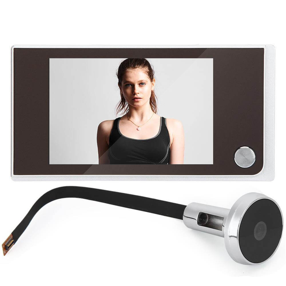 Digital Video Doorbell Peephole Viewer | 120-Degree Wide-Angle HD Camera Sensor | Wireless Tool-Free 3-Minute Install