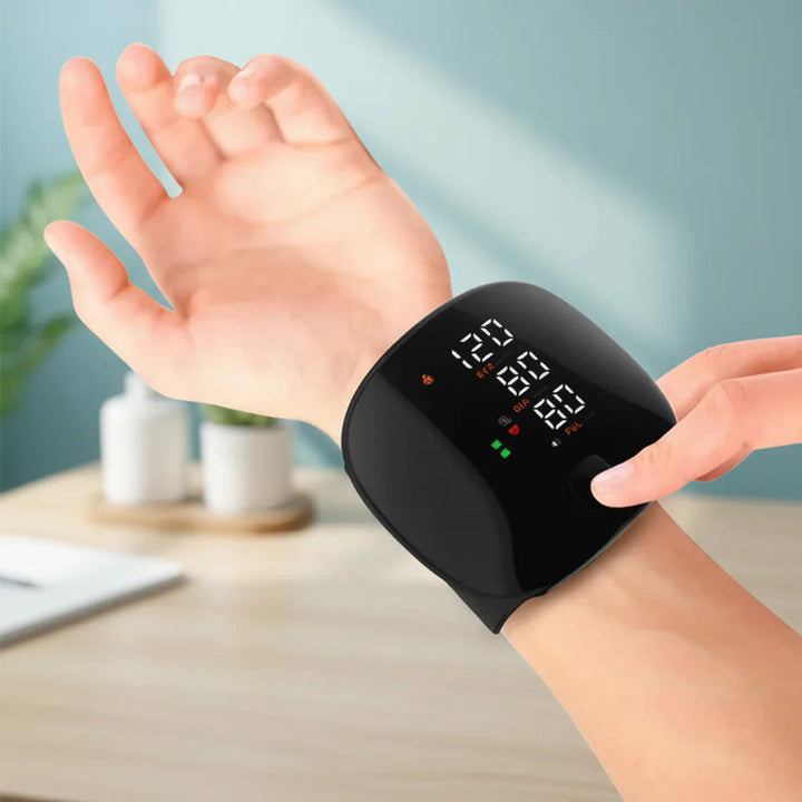 Digital Wrist Blood Pressure Monitor | LED Display with Memory Function