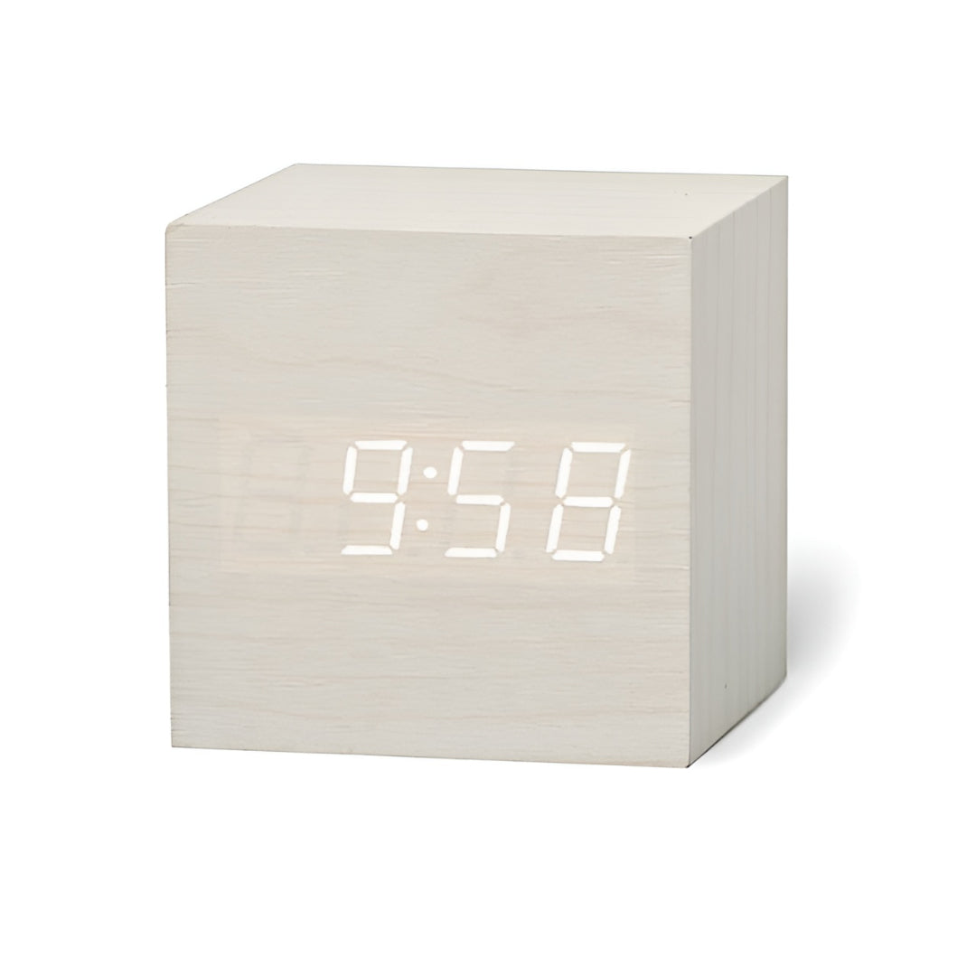 Digital Alarm Clock LED Display | Time, Date &amp; Temperature Desk Clock | Adjustable Brightness, USB or Battery Power 5