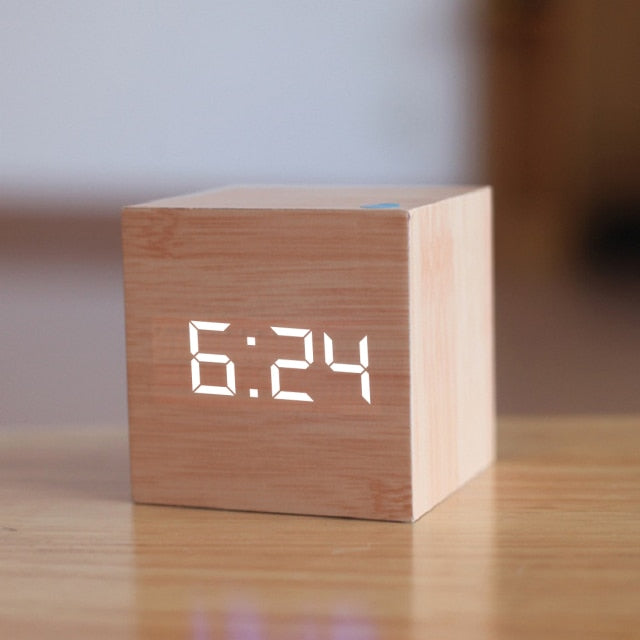 LED Alarm Clock Digital Dimmable USB Powered with Temperature Display 6
