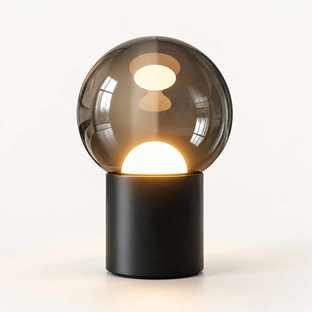 Dimmable LED Table Lamp Aluminium Glass | Touch Control with 2 Brightness Levels | Cordless Rechargeable Battery Lighting 3