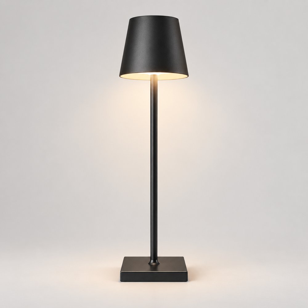 Dimmable LED Table Lamp Metal Base | Wireless Touch Control | Cordless Rechargeable Lighting for Indoor and Outdoor Use 2