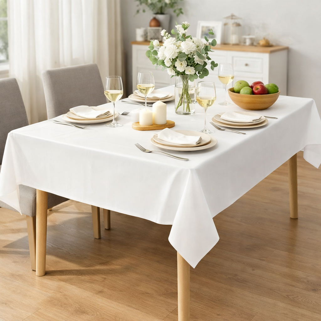 Disposable Plastic Tablecloths 10 Pack | Waterproof PEVA Material | Stain-Resistant Table Protection for Parties &amp; Events 1