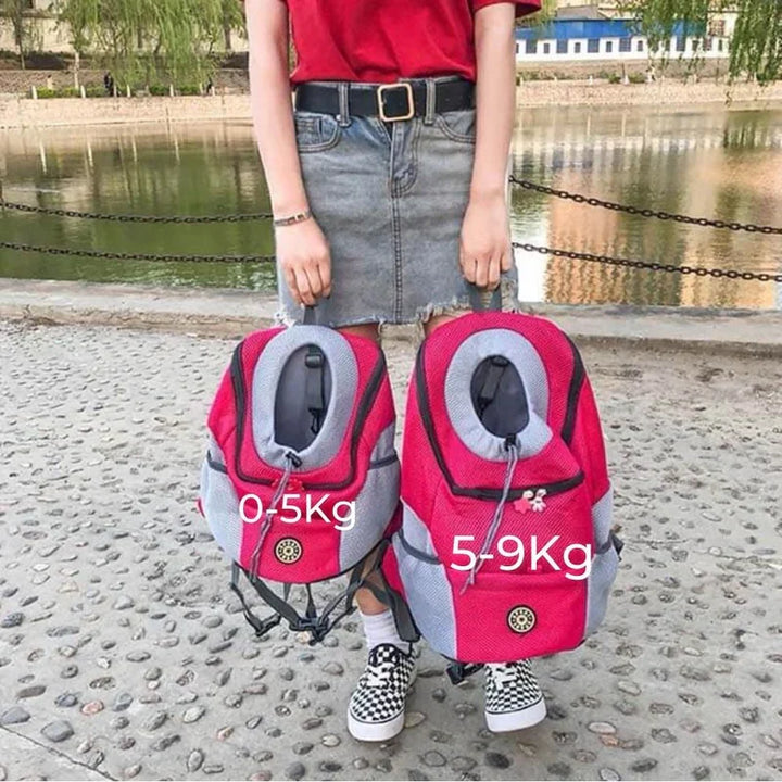Dog Carrier Backpack for Dogs up to 15 kg | Breathable Mesh Panels, Padded Straps | Adjustable Safety Strap for Secure Fastening