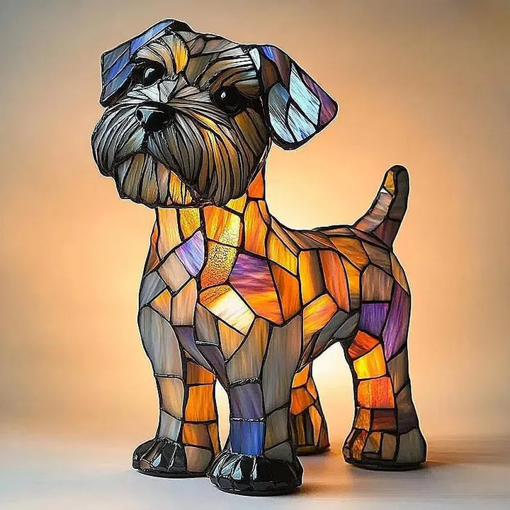Dog Decorative Table Lamp | Colourful Fantasy Design | Warm Ambient Glow for Bedside, Desk or Shelf Display in Any Room