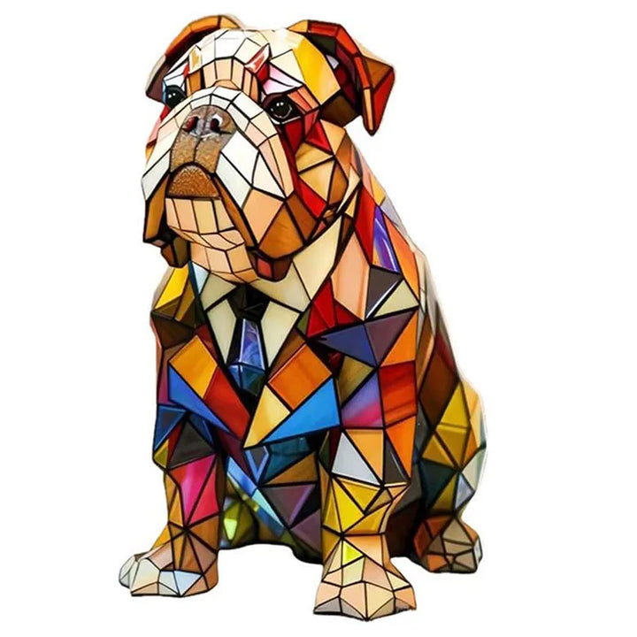 Dog Decorative Table Lamp | Colourful Fantasy Design | Warm Ambient Glow for Bedside, Desk or Shelf Display in Any Room