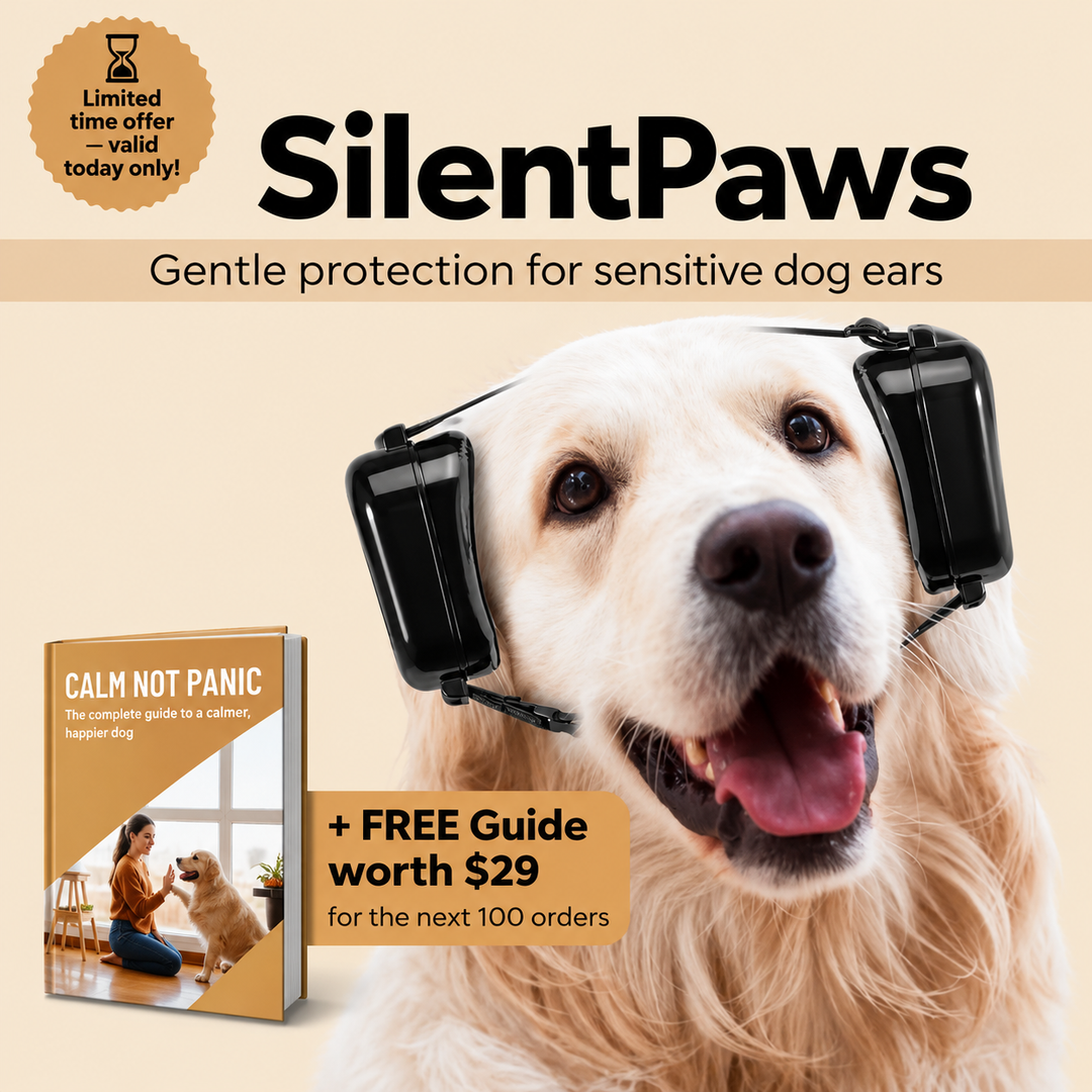Dog Noise-Cancelling Headphones | Adjustable Padded Band | Reduces Noise Stress for Car Rides, Vacuuming & Outdoor Trips