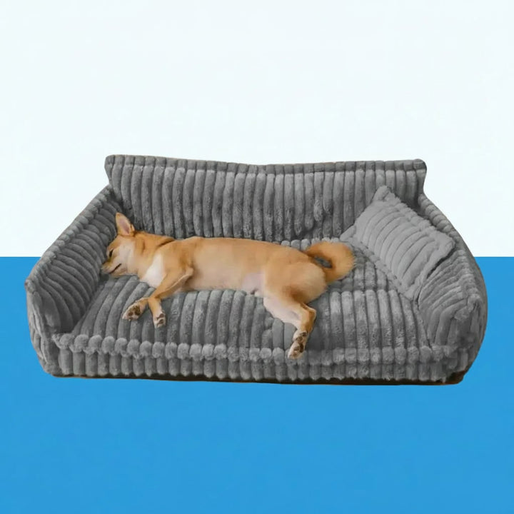 Dog Sofa Bed Washable Cover | Raised Bolster Sides &amp; Thick Padded Base | Orthopedic Support for All Dog Breeds and Sizes