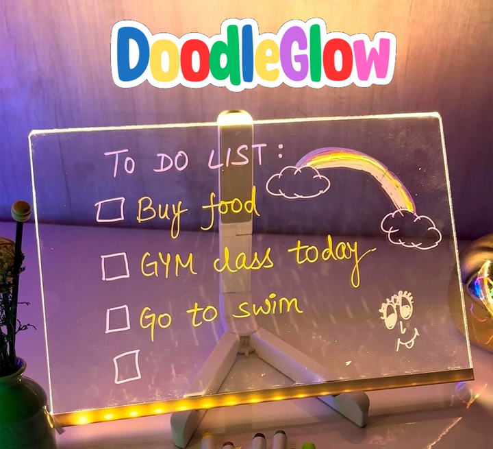 DoodleGlow Drawing Pad | LED, 7 Colored Pens, Mess-Free 5