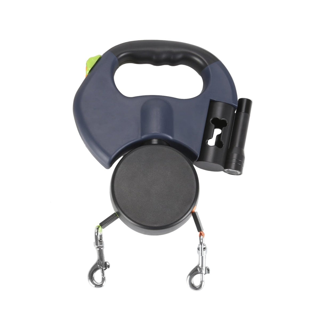 Double Retractable Dog Lead With LED Torch | Two Dogs Tangle Free 3m Each 2