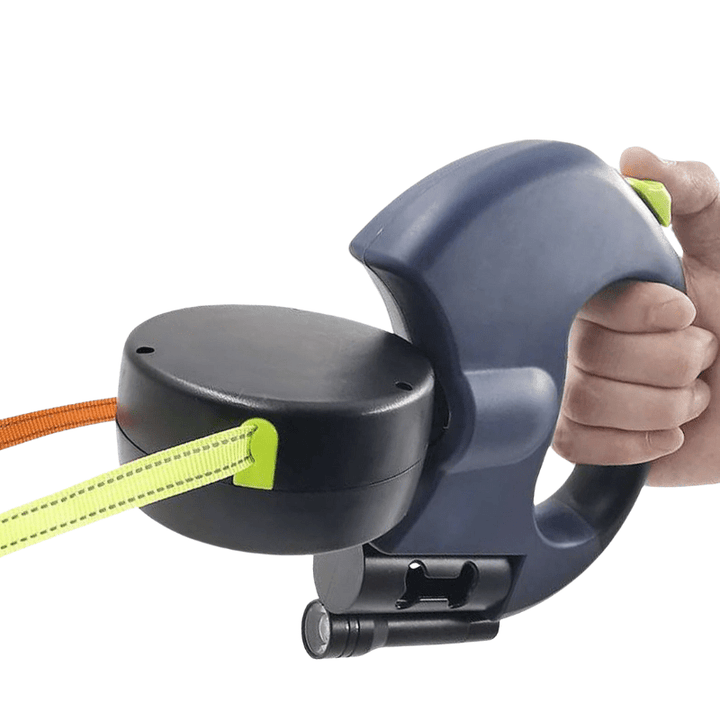 Double Retractable Dog Lead With LED Torch | Two Dogs Tangle Free 3m Each 3