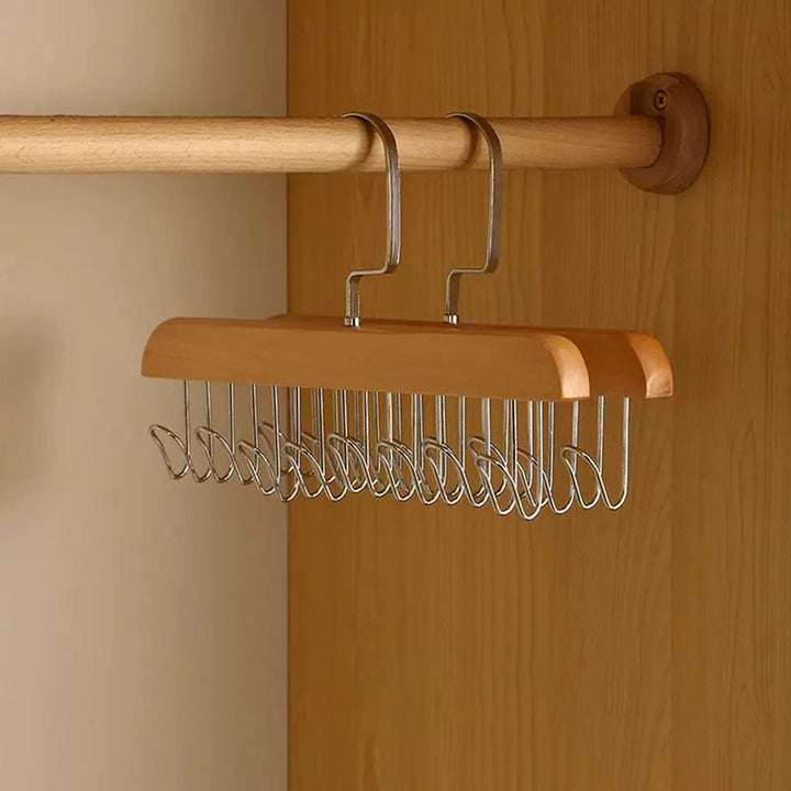 Dress Hanger | Twin Staggered Hook Rows, Swivel Top Hook