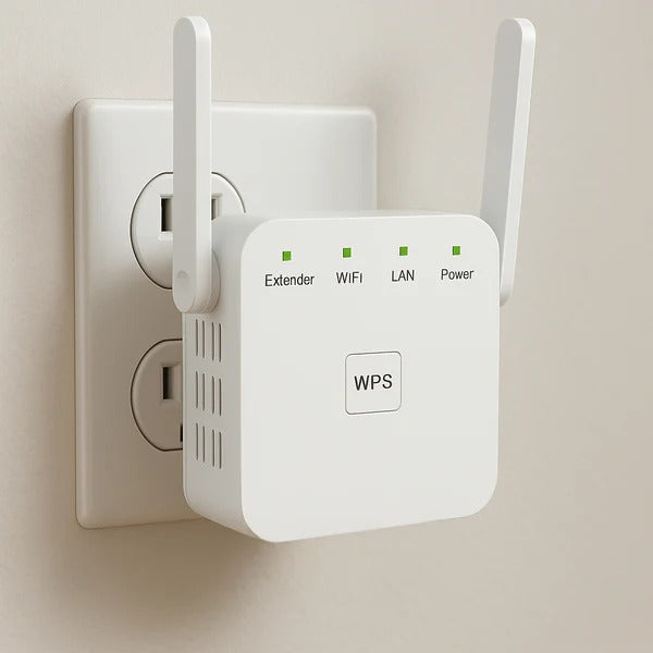 Dual-Band WiFi Range Extender 1000ft WPS Plug-In Booster