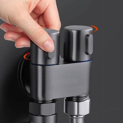 Dual-Control 1-In-2-Out Bidet | Valve With Twin Outlets