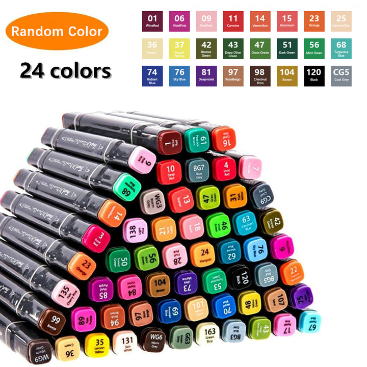 Dual Tip Alcohol Markers Set | Fine &amp; Broad Tips with Blender Pen | Smooth Blending for Drawing and Colouring Projects