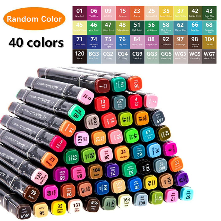 Dual Tip Alcohol Markers Set | Fine &amp; Broad Tips with Blender Pen | Smooth Blending for Drawing and Colouring Projects