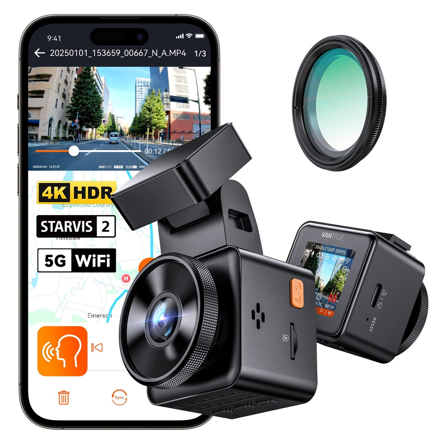 E1 Pro | 4K Dash Cam for Car with Enhanced Night Vision | Compact Safety Monitor for Your Vehicle 1