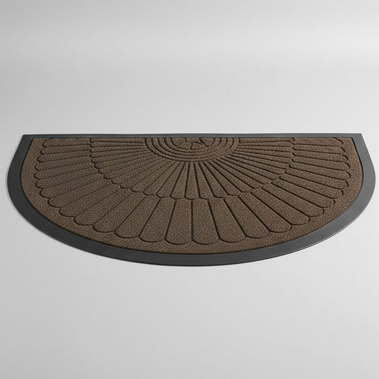 Half-Round Door Mat with Non-Slip Rubber Backing