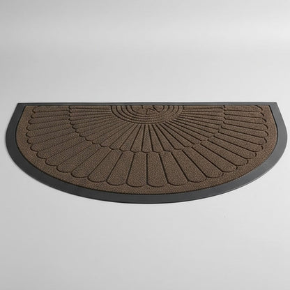 Half-Round Door Mat with Non-Slip Rubber Backing