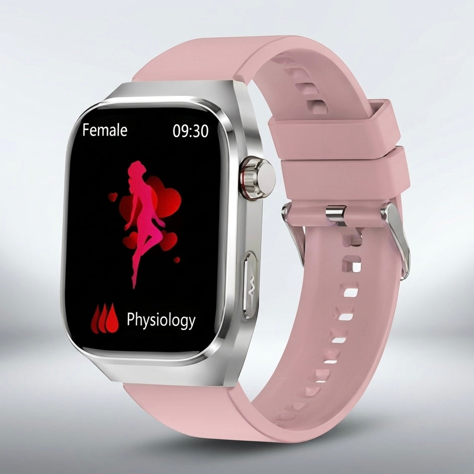 ECG Smart Watch | Heart Rate, Blood Oxygen &amp; Sleep Tracking | IP68 | Bluetooth Calling | 650mAh | 2.04" AMOLED