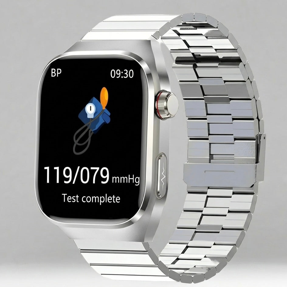 ECG Smart Watch | Heart Rate, Blood Oxygen &amp; Sleep Tracking | IP68 | Bluetooth Calling | 650mAh | 2.04" AMOLED