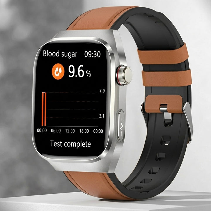 ECG Smart Watch | Heart Rate, Blood Oxygen &amp; Sleep Tracking | IP68 | Bluetooth Calling | 650mAh | 2.04" AMOLED