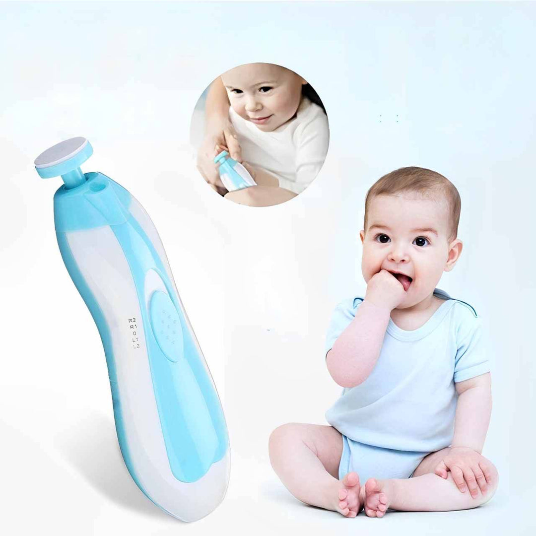 Electric Baby Nail Trimmer | 6 Grinding Heads & 4-Speed Bi-Directional Rotation | Quiet LED-Guided Filing for Whole Family 1