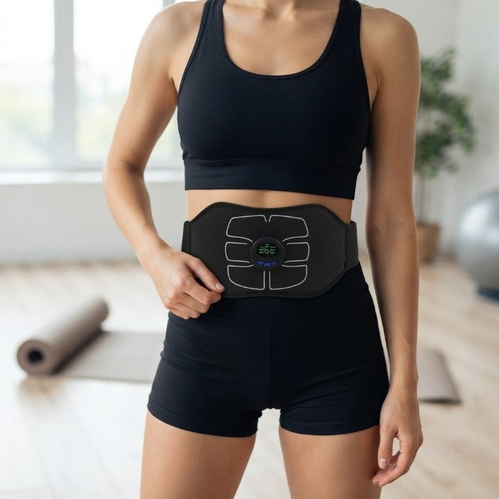 EMS Abdominal Belt | Six Modes, Water-Activated Pads